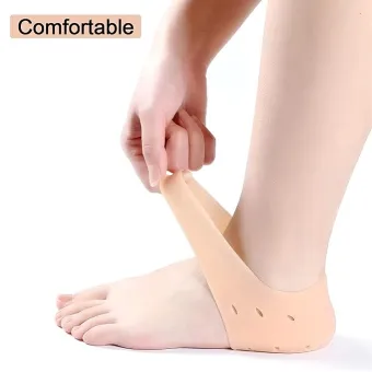 Silicone Anti Heel Crack Pad Socks (1 pair)